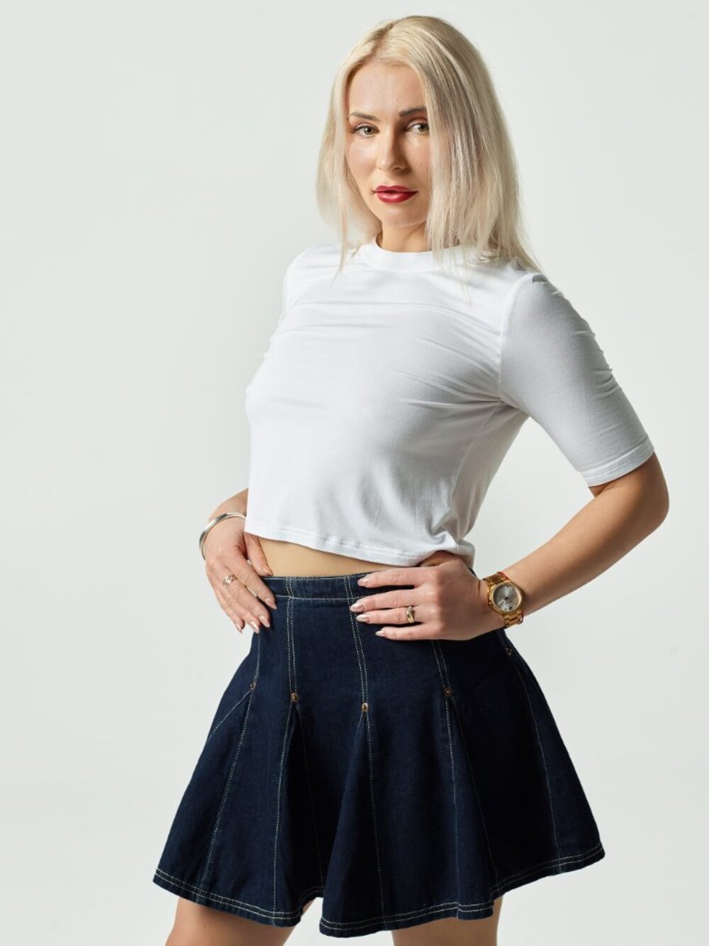 Promesa Modal White Cropped T-shirt NWT Multiple Sizes